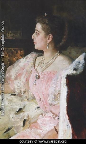 Ilya Efimovich Efimovich Repin - Portrait Of Countess Natalia Golovina 1896