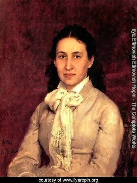 Portrait Of E Mamontova 1874-1879