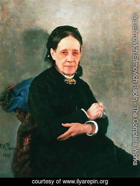 Ilya Efimovich Efimovich Repin - Portrait Of Nadezhda Stasova 1884