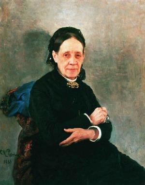 Ilya Efimovich Efimovich Repin - Portrait Of Nadezhda Stasova 1884