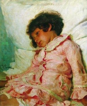 Ilya Efimovich Efimovich Repin - Portrait Of Nadya Repina The Artists Daughter 1881