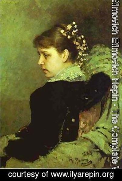 Ilya Efimovich Efimovich Repin - Portrait Of T A Mamontova 1882