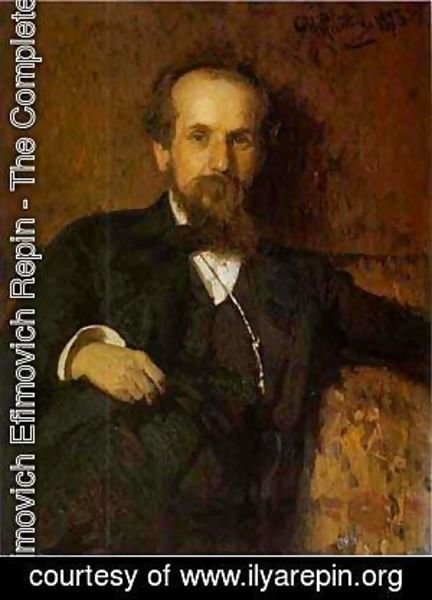 Ilya Efimovich Efimovich Repin - Portrait Of The Artist Pavel Tchistyakov 1878