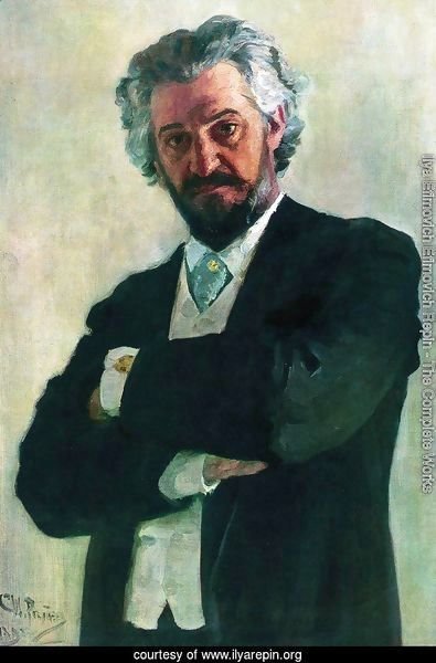 Portrait Of The Chello Player Alexander Verzhbilovich 1895