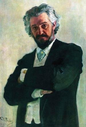 Ilya Efimovich Efimovich Repin - Portrait Of The Chello Player Alexander Verzhbilovich 1895