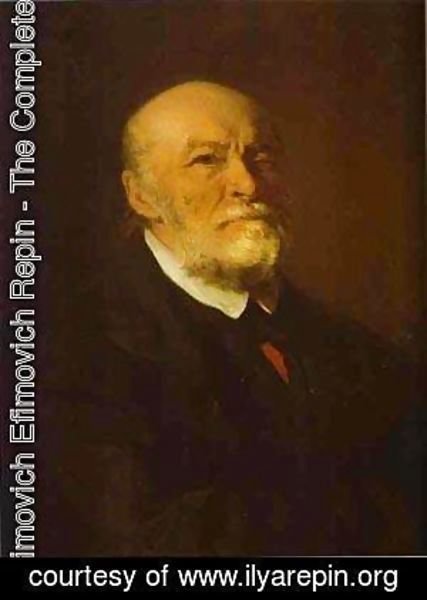 Ilya Efimovich Efimovich Repin - Portrait Of The Surgeon Nikolay Pirogov 1881