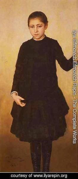 Portrait Of Vera Repina The Artists Daughter 1886