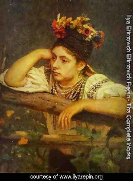 Ilya Efimovich Efimovich Repin - Ukranian Girl 1875