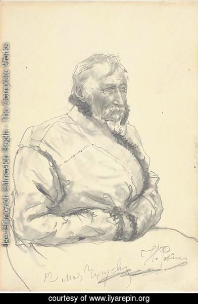 Portrait of a gentleman in a sheepskin kaftan