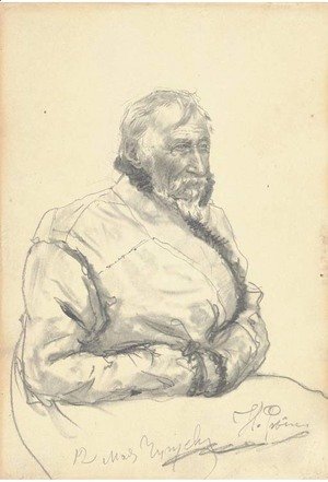 Ilya Efimovich Efimovich Repin - Portrait of a gentleman in a sheepskin kaftan