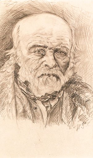 Ilya Efimovich Efimovich Repin - Portrait of a Man