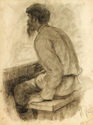 Ilya Efimovich Efimovich Repin - Portrait of a Man seated