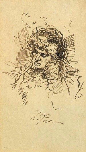 Ilya Efimovich Efimovich Repin - Portrait of a pensive Lady