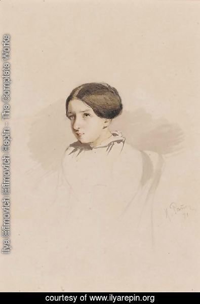 Ilya Efimovich Efimovich Repin - Portrait of a young Lady