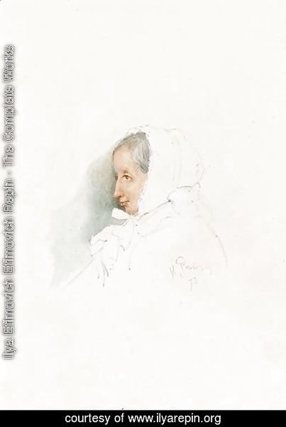 Ilya Efimovich Efimovich Repin - Portrait of an elderly Lady