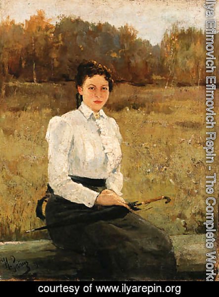 Ilya Efimovich Efimovich Repin - Portrait of N. Repina