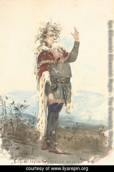 Ilya Efimovich Efimovich Repin - Portrait of Vasili Samoilov as King Lear