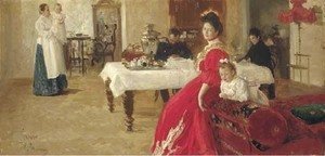 Ilya Efimovich Efimovich Repin - Study of a family portrait