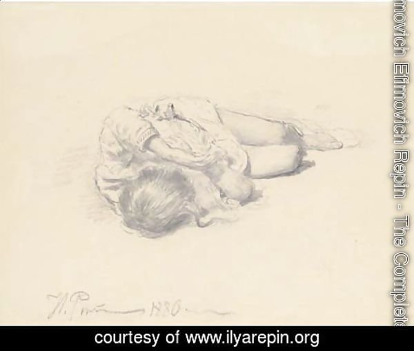 Ilya Efimovich Efimovich Repin - Study of a sleeping child