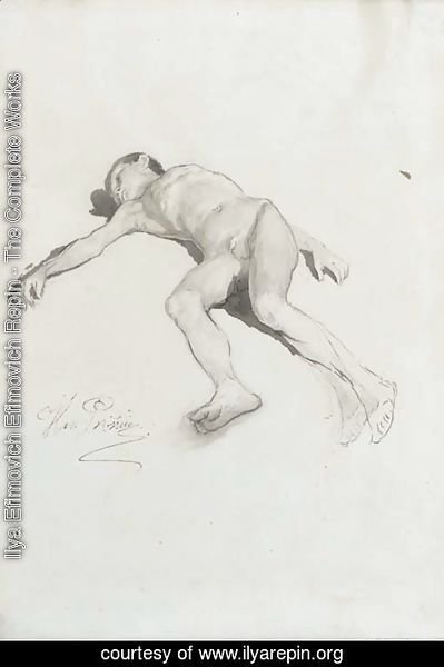 Ilya Efimovich Efimovich Repin - A reclining boy