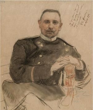 Ilya Efimovich Efimovich Repin - Portrait Of The Collector Stepan Petrovich Kratchkovsky (1866-1913)