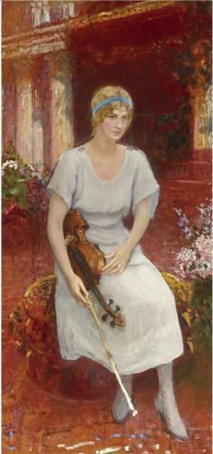 Portrait Of The Violinist Cecile Hansen, Circa 1922