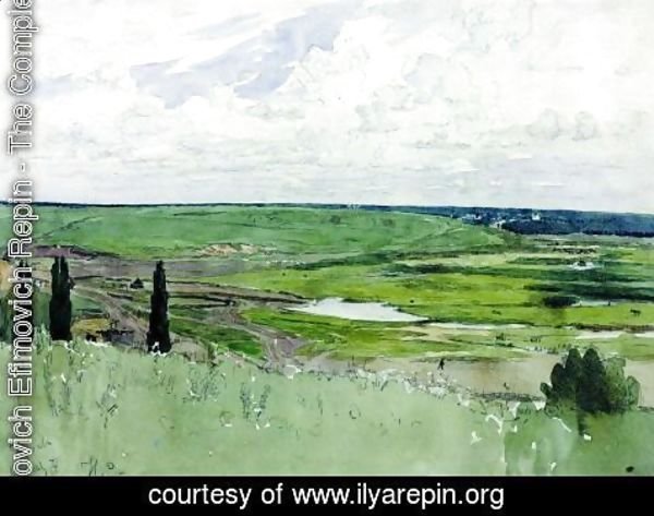 Ilya Efimovich Efimovich Repin - Landscape near Chuguevo