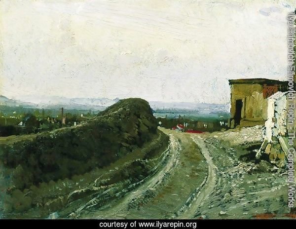 The road from Montmartre in Paris
