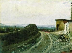Ilya Efimovich Efimovich Repin - The road from Montmartre in Paris