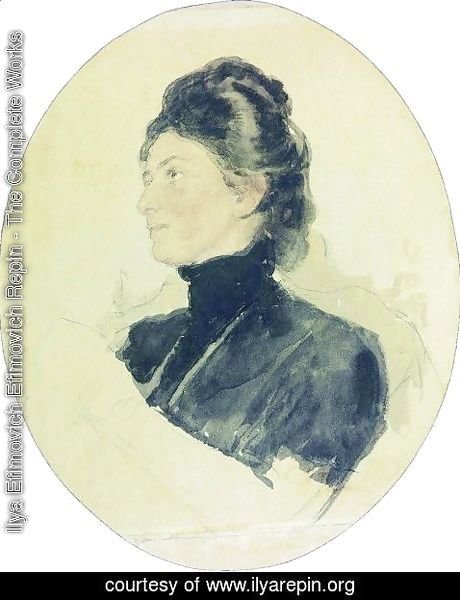 Ilya Efimovich Efimovich Repin - Portrait of Maria Borisovna Chukovskaya