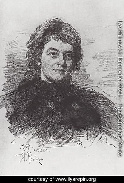 Ilya Efimovich Efimovich Repin - Portrait of Zinaida Nikolayevna Gippius