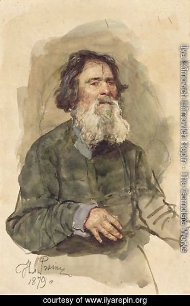 Ilya Efimovich Efimovich Repin - Portrait of a bearded peasant