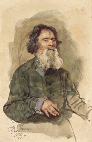 Ilya Efimovich Efimovich Repin - Portrait of a bearded peasant