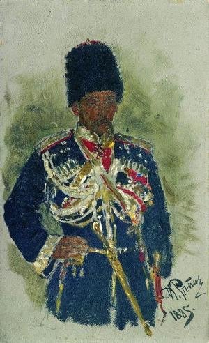 Ilya Efimovich Efimovich Repin - General in the form of royal guards. P.A. Cherevin.