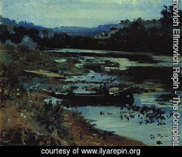 Ilya Efimovich Efimovich Repin - Landscape with boat