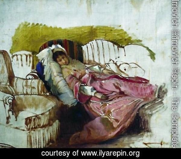 Ilya Efimovich Efimovich Repin - On the couch