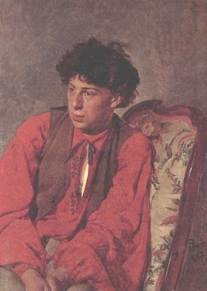 Ilya Efimovich Efimovich Repin - Portrait of V. E. Repin, the Artist's brother
