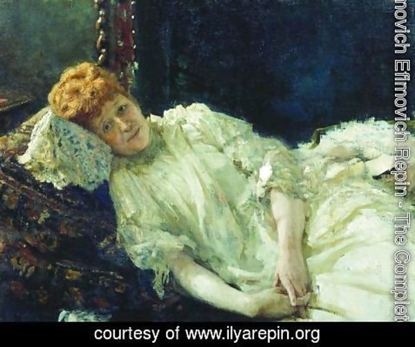 Ilya Efimovich Efimovich Repin - Portrait of Luiza Mersi D'arzhanto