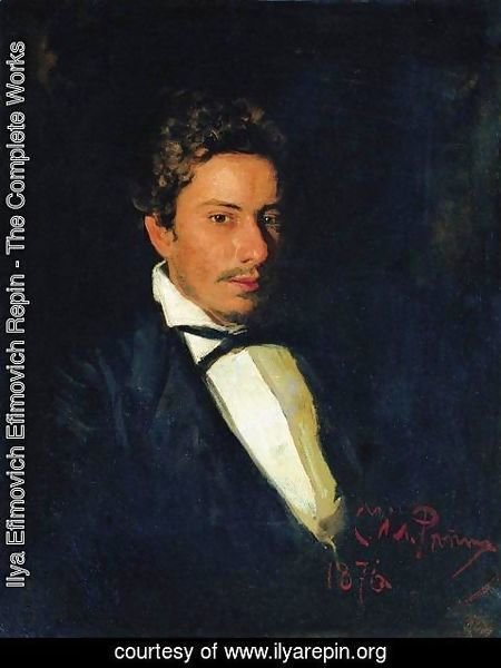 Ilya Efimovich Efimovich Repin - Portrait of V. Repin, musician, brother of the artist
