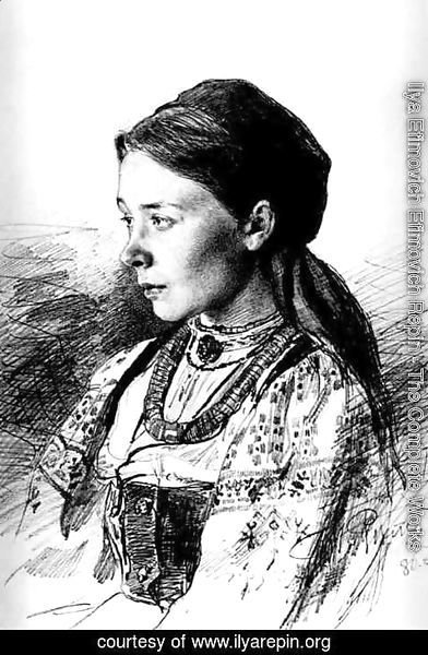 Ilya Efimovich Efimovich Repin - Portrait of Maria Artsybasheva
