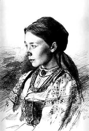 Ilya Efimovich Efimovich Repin - Portrait of Maria Artsybasheva