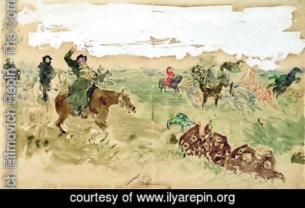Ilya Efimovich Efimovich Repin - Peter the Great on the hunt