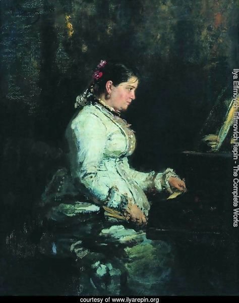 The piano. Portrait of S.V. Tarnovskaya