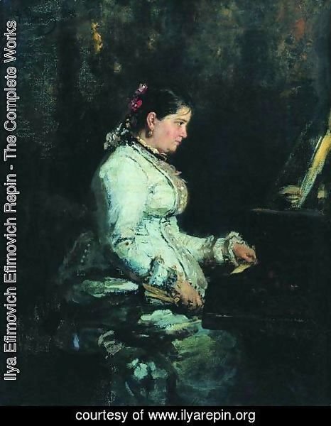 Ilya Efimovich Efimovich Repin - The piano. Portrait of S.V. Tarnovskaya