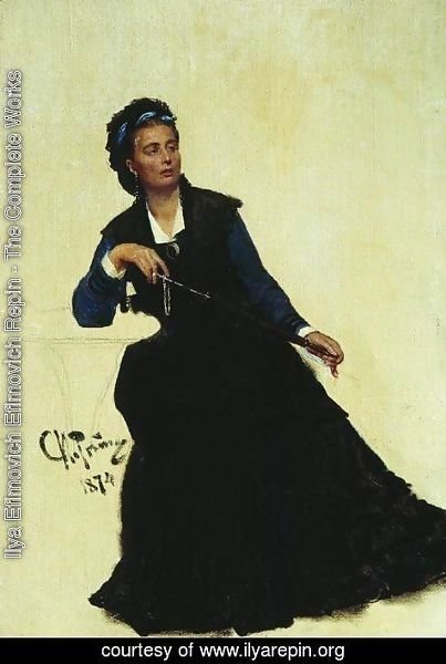 Ilya Efimovich Efimovich Repin - Woman playing with Umbrella
