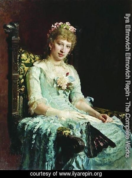 Ilya Efimovich Efimovich Repin - Portrait of a Woman (E.D. Botkina)
