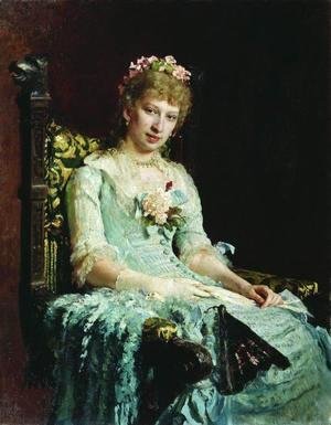 Ilya Efimovich Efimovich Repin - Portrait of a Woman (E.D. Botkina)