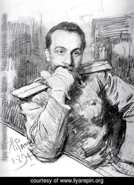 Ilya Efimovich Efimovich Repin - Portrait of Aleksandr Zhirkevich