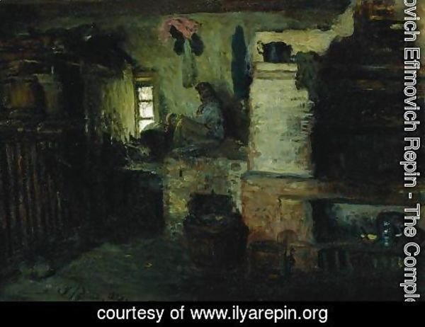 Ilya Efimovich Efimovich Repin - In the hut