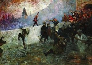 Ilya Efimovich Efimovich Repin - In the besieged Moscow in 1812